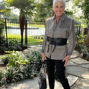 CAbi 4496 Baron Houndstooth Blazer